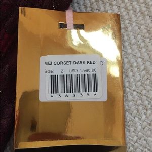 Mei corset Dark red Soirée